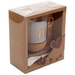 Florina dubbelwandig glas 240 ml met kurk voet en gouden, Ophalen of Verzenden, Nieuw