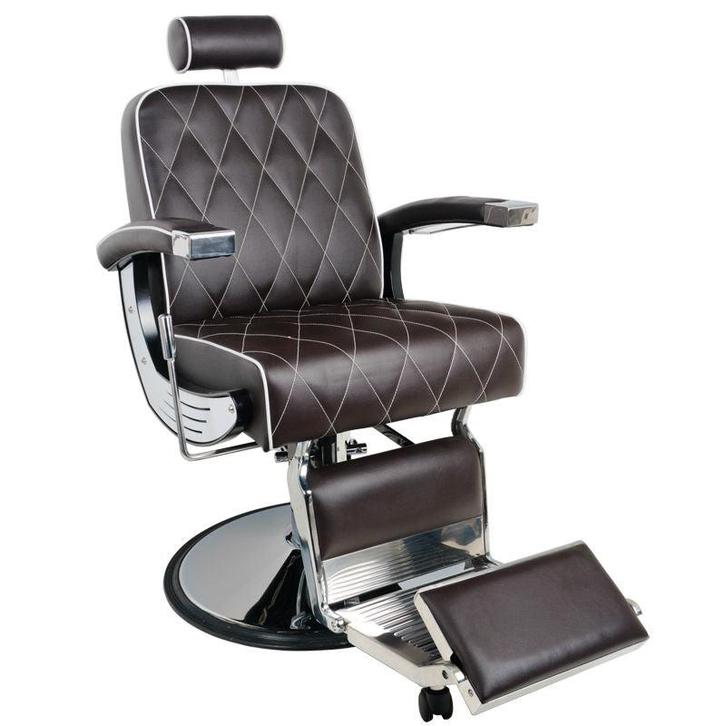Gabbiano Professional Barber Chair Imperial Brown – Luxe, Huis en Inrichting, Stoelen, Ophalen of Verzenden
