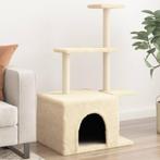 vidaXL Kattenmeubel met sisal krabpalen 110 cm crèmekleurig, Verzenden, Nieuw