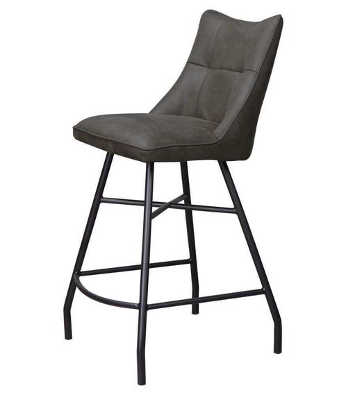 Barstoel Rome | Antraciet | Microvezel | €125,- OP=OP, Huis en Inrichting, Barkrukken, 60 tot 90 cm, Met voetsteun, 1 kruk, Nieuw