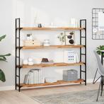 vidaXL Wandschap zwevend olieafwerking 160x20x4 cm massief, Huis en Inrichting, Woonaccessoires | Wandplanken en Boekenplanken