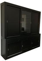 Buffetkast zwart XL greeploos 260 x 240cm dichte zijdeuren, Ophalen of Verzenden, Nieuw