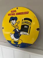 Sunoco Oil - Donald Duck - Emaille bord - Emaille, Verzamelen, Disney, Nieuw