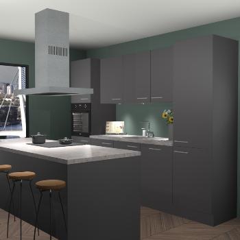 Onyxgrijze keuken Lima 25088, Huis en Inrichting, Keuken | Complete keukens, Verzenden