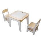 Kinderzitgroep Milou - Met 2 stoelen en 1 tafel - Naturel, Verzenden, Nieuw