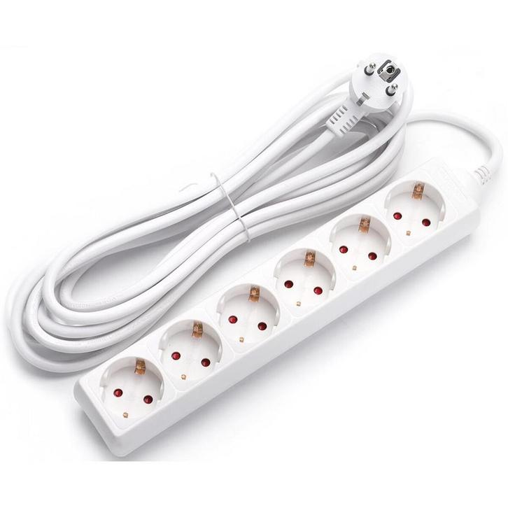 Stekkerdoos - Verlengsnoer - Aigi Synci - 3680W - 6, Doe-het-zelf en Verbouw, Elektra en Kabels, Nieuw, Ophalen of Verzenden