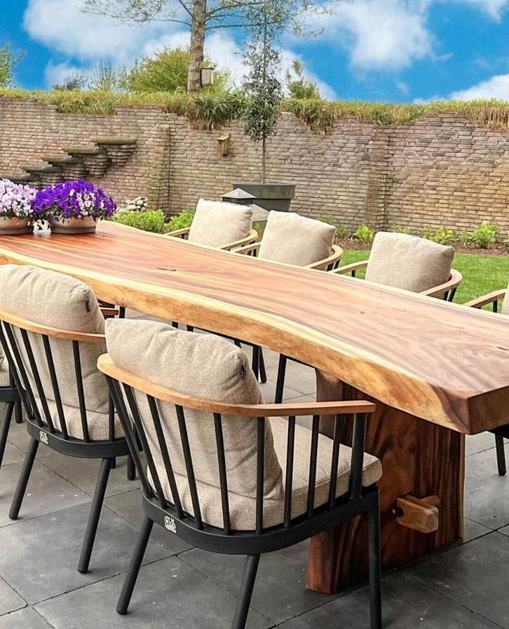 Tuintafels en terrastafels van hardhout  suar, mahonie,  etc, Tuin en Terras, Tuintafels, Rechthoekig, Nieuw, Hout, Ophalen