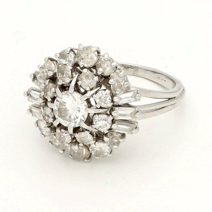 Ring - 18 karaat Witgoud Diamant (Natuurlijk), Sieraden, Tassen en Uiterlijk, Ringen
