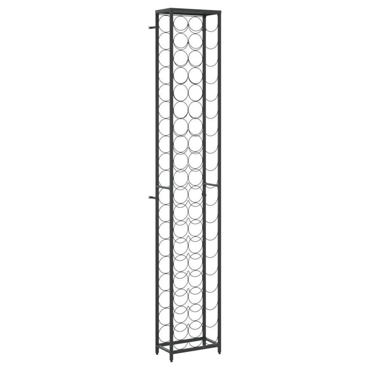 Wijnrek 200cm Zwart | Smeedijzer | Tweedekansje | OP=OP, Huis en Inrichting, Woonaccessoires | Wijnrekken, 75 cm of meer, 25 flessen of meer