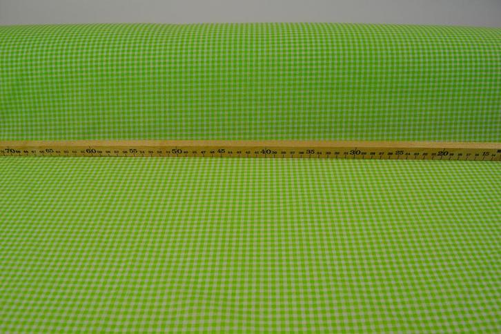 Boerenbont Ruitjes 0.3 CM Lime, Hobby en Vrije tijd, Stoffen en Lappen