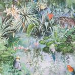 Profhome 381792-GU Dieren patroon behang floral mat groen, Verzenden