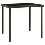vidaXL Tuintafel 80x80x72 cm glas en staal antracietkleurig, Tuin en Terras, Verzenden, Nieuw, Metaal