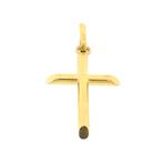 Gouden hanger van een subtiel kruisje (religieus), Ophalen of Verzenden, Gebruikt, Goud, Overige merken