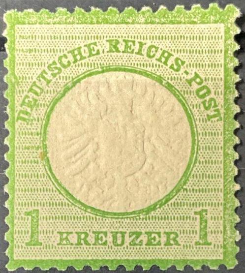 Duitse Rijk 1872 - Grote borstschild 1 kreuzer en 2 1/2 op 2, Postzegels en Munten, Postzegels | Europa | Duitsland