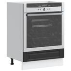 vidaXL Ovenkast Porto bewerkt hout zwart, Verzenden, Nieuw, Zwart