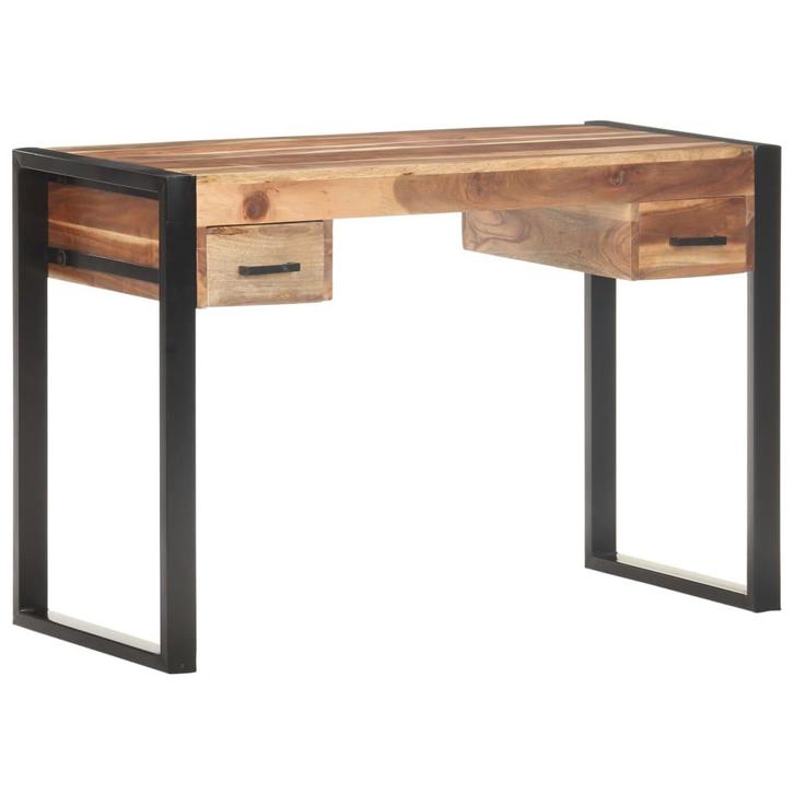 vidaXL Bureau 110x50x76 cm massief hout, Huis en Inrichting, Bureaus, Nieuw, Verzenden