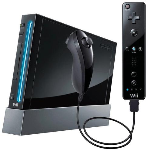 Nintendo Wii Console - Zwart, Spelcomputers en Games, Spelcomputers | Nintendo Wii, Zo goed als nieuw, Verzenden