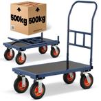 Handige plateauwagen HIGHER CargoMaster 640 kg - ideaal v..., Doe-het-zelf en Verbouw, Transportwagens, Ophalen of Verzenden, Nieuw