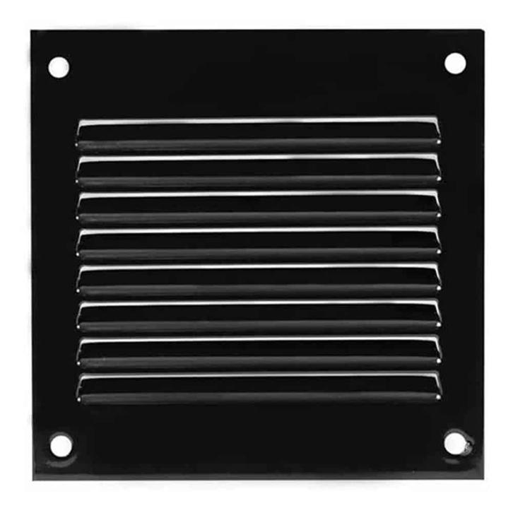 Europlast metalen ventilatierooster vierkant zwart 100 x, Doe-het-zelf en Verbouw, Ventilatie en Afzuiging, Nieuw, Ophalen of Verzenden