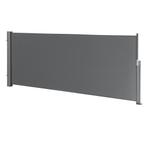 Windscherm uittrekbaar zijluifel 300x120 cm antraciet en gri