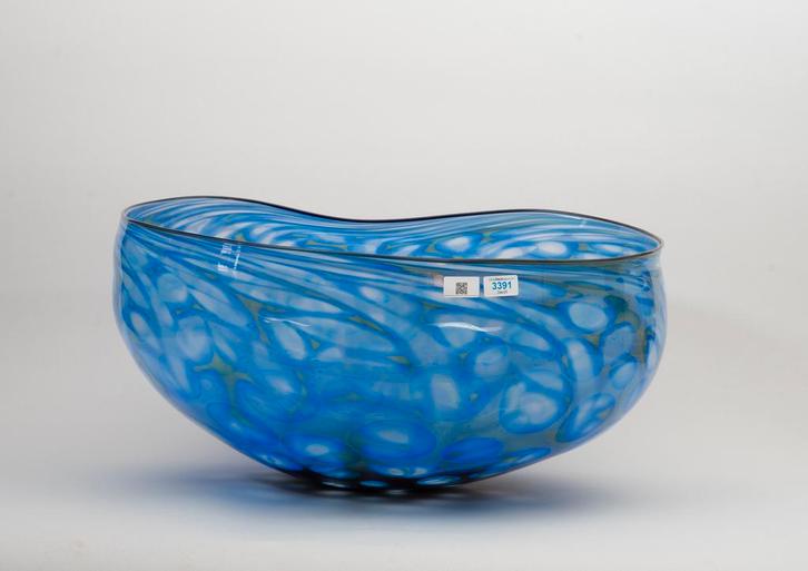 Peter Bremers (1957), Een glazen unica schaal, Antiek en Kunst, Antiek | Glas en Kristal