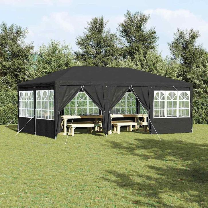 vidaXL Partytent Antraciet en Wit 600 x 400 x 266 cm, Tuin en Terras, Partytenten, Partytent, Nieuw, Verzenden