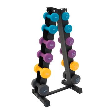 Neopreen dumbbell set van 4-10 kg met een 6-niveaus rek voor beschikbaar voor biedingen