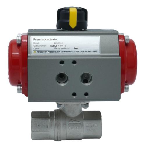 Pneumatische Kogelkraan G1 Messing Veer-Openend, Doe-het-zelf en Verbouw, Gereedschap | Machine-onderdelen en Toebehoren, Nieuw