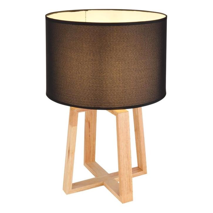 Tafellamp MORITZ Hout E14 Hout ø30.0cm H:44.0cm, Huis en Inrichting, Lampen | Tafellampen, Nieuw, Hout, Ophalen of Verzenden