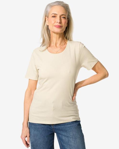 HEMA Dames T-shirt o-hals gebroken wit korting, Kleding | Dames, Overige Dameskleding, Nieuw, Verzenden