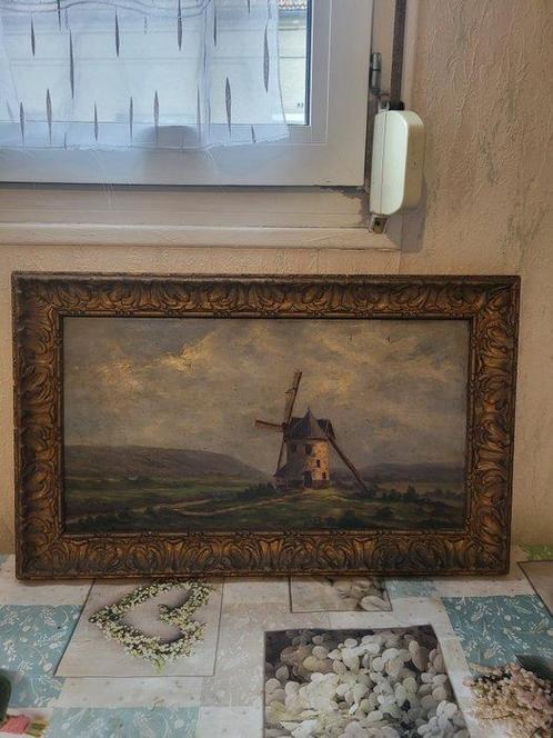 Europese school (XX) - Moulin paysages Hollandais ecole, Antiek en Kunst, Kunst | Schilderijen | Klassiek