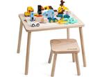 WonderMind WM-D001 - Massief Houten Bouwtafel Set -, Verzenden, Zo goed als nieuw