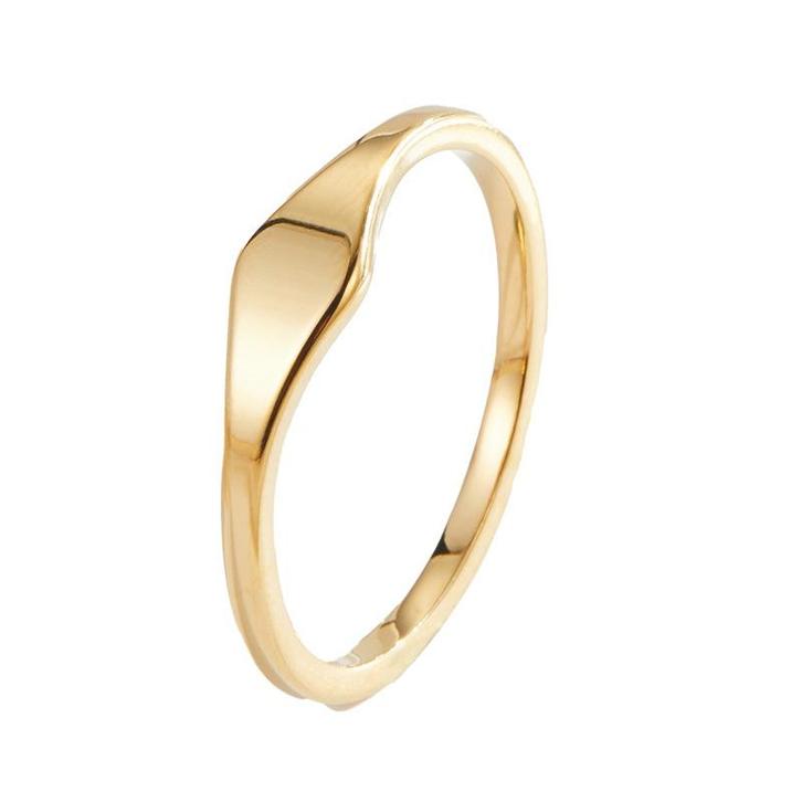 stainless steel gouden signet ring, Sieraden, Tassen en Uiterlijk, Ringen, Nieuw, Verzenden