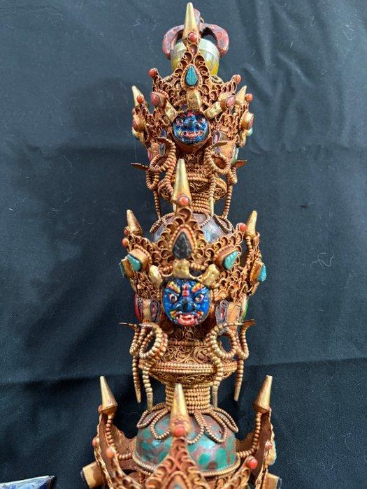 sculptuur, Filigree Ritual Deity Phurba XXL - 65 cm -, Antiek en Kunst, Kunst | Niet-Westerse kunst