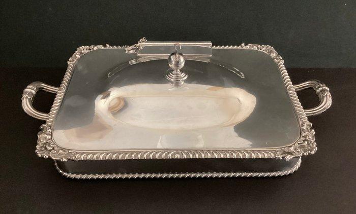 Dienblad - Verzilverd - Warm lunchbox Sheffield, Antiek en Kunst, Antiek | Meubels | Tafels