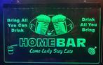 Home bar neon bord lamp LED cafe verlichting reclame lichtba, Verzamelen, Verzenden, Nieuw