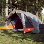 vidaXL Tent 4-persoons waterdicht grijs en oranje, Caravans en Kamperen, Verzenden, Nieuw, Tot en met 2