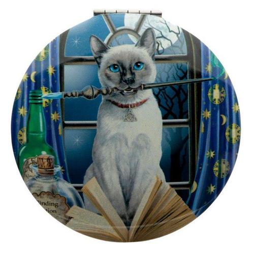 Make-up spiegeltje Lisa Parker Kat - Siamees met toverstok -, Huis en Inrichting, Woonaccessoires | Spiegels, Nieuw, Ophalen of Verzenden