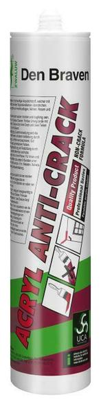Zwaluw Kit / Den Braven Kit Acryl Anti-Crack 310 ml Wit, Doe-het-zelf en Verbouw, Isolatie en Afdichting, Ophalen of Verzenden