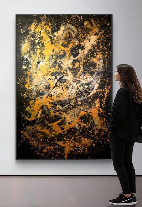 Irena Lenartowicz - Composition with Gold - XXL, Antiek en Kunst, Kunst | Schilderijen | Modern