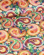 Tricot Polyester Paisley Multicolor, Hobby en Vrije tijd, Stoffen en Lappen, Nieuw, Overige kleuren