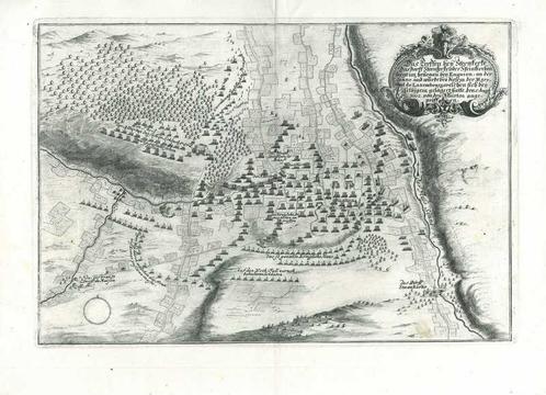 Historische prent van Steenkerque, Antiek en Kunst, Kunst | Etsen en Gravures