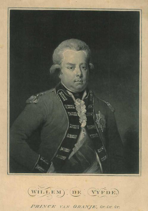 Portrait of William V, Prince of Orange, Antiek en Kunst, Kunst | Etsen en Gravures