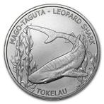 Tokelau Leopard Shark 1 oz 2018 (250.000 oplage), Postzegels en Munten, Munten | Oceanië, Verzenden, Losse munt, Zilver