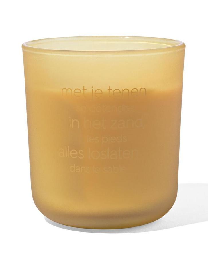 HEMA Geurkaars een hele dag strand, Huis en Inrichting, Woonaccessoires | Kandelaars en Kaarsen, Nieuw, Verzenden