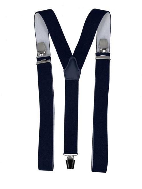 Donkerblauw Bretels met extra sterke clips, Kleding | Heren, Riemen en Ceinturen, Nieuw, Verzenden