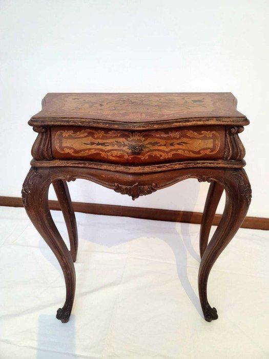 Nachtkastje - Legno, ottone - Comodini - Tavolino, Antiek en Kunst, Antiek | Overige Antiek