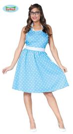 Blauwe polkadot jurk, Verzenden, Nieuw, Feestartikel