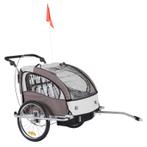 Kinderaanhanger Fietskar Met Vlag Fietskar Voor 2 Kinderen R
