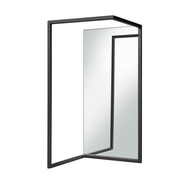 Functionals Frame S wandkapstok met spiegel - zwart, Huis en Inrichting, Woonaccessoires | Kapstokken, Nieuw, Verzenden